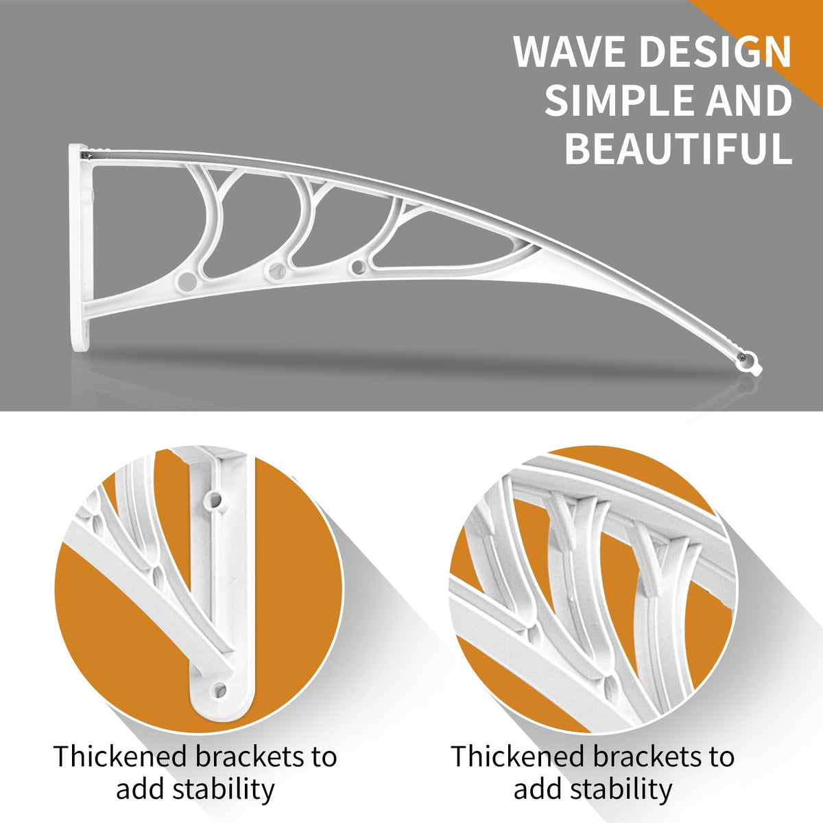 39"x32" PVC Window Awning Canopy T22357