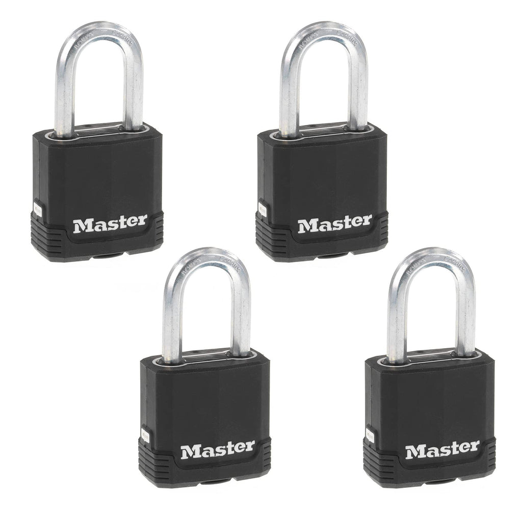 Heavy-Duty Keyed Outdoor Padlock 4-Pack C6923