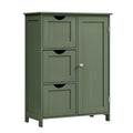 Forest Green 3 Drawer Bathroom Floor Storage Cabinet S782174