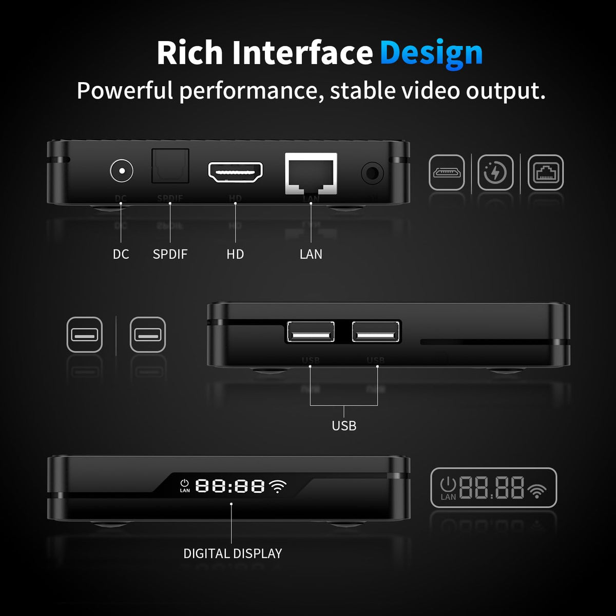 Android 14.0 TV Box 2GB RAM 16GB ROM 4K HDR10+ Q356