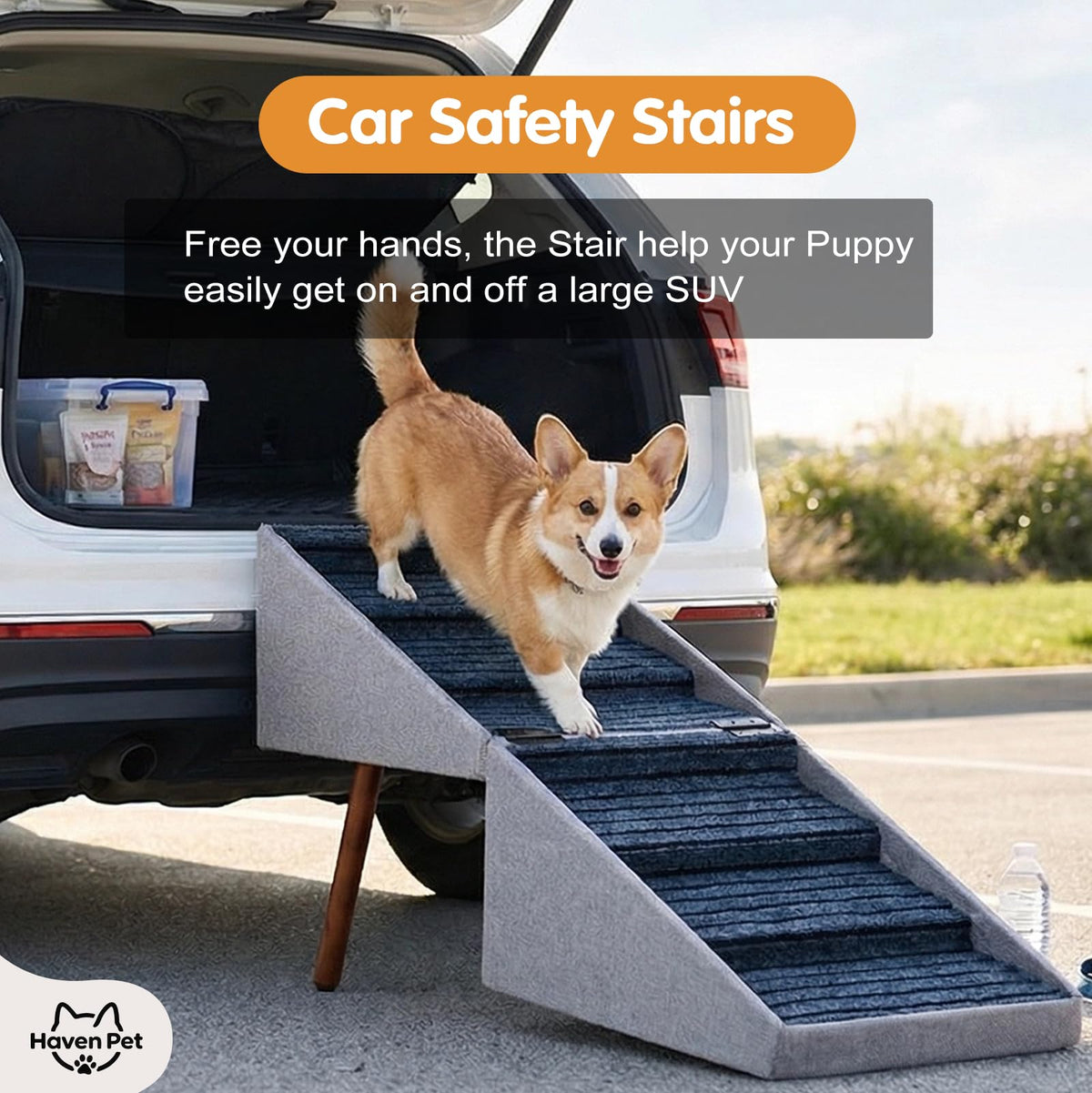 Foldable Wood Dog Stairs V270763