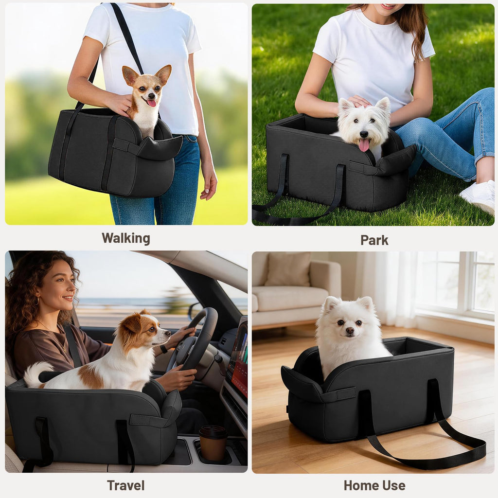 2-in-1 Dog Car Seat & Shoulder Carrier Dark Grey K52430
