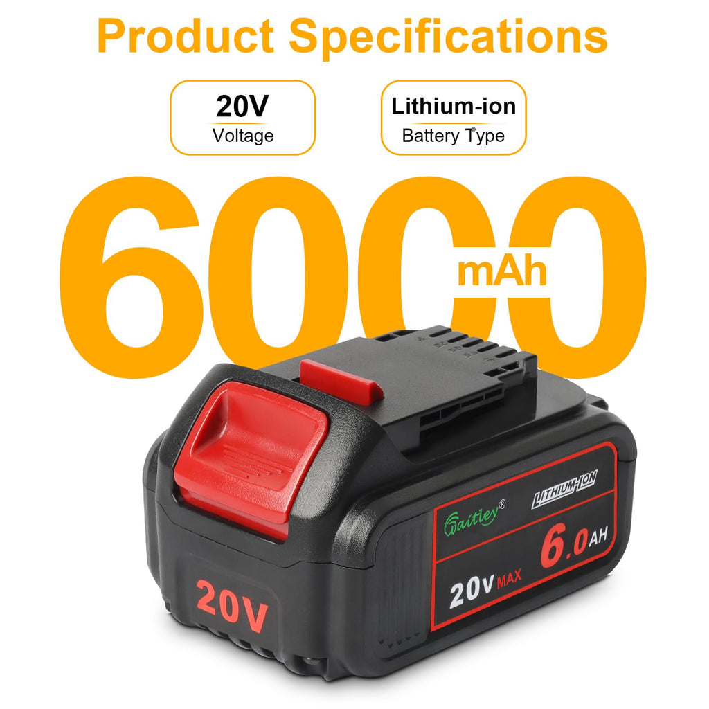 2 Pack 20V 6.0Ah Replacement Battery C5702