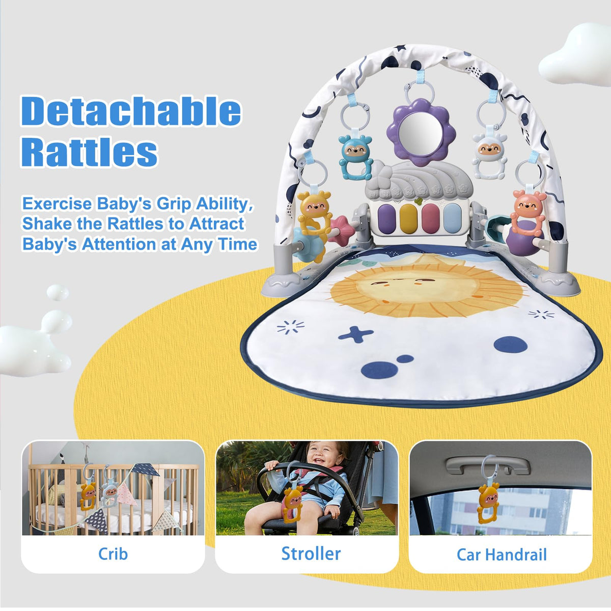 Baby Play Gym Mat and Activity Center with Music and Light K264
