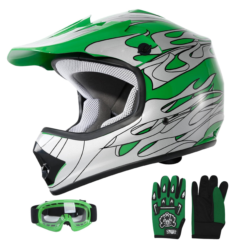 Youth Kids Motocross Helmet with Goggles and Gloves Z6627