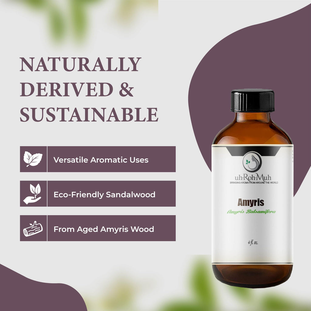 100% Natural Steam-Distilled Amyris Balsamifera Essential Oil 4 fl oz G327787