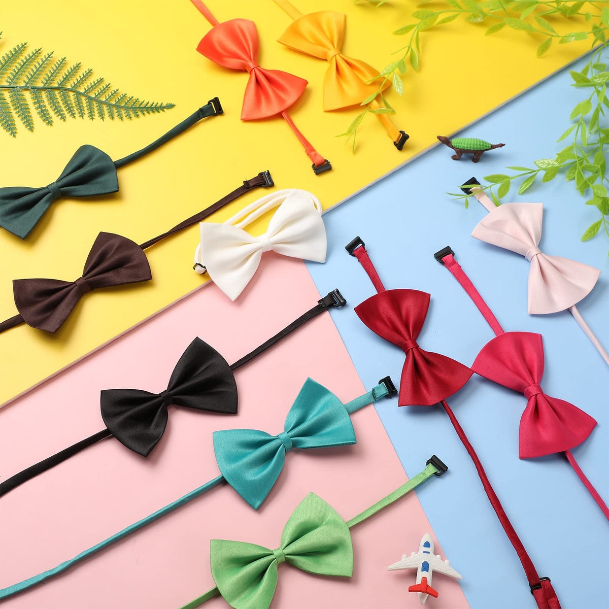 120 Pcs Dog Bow Ties with Adjustable Collar J89768