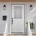 White Fiberglass Prehung 36" x 80" Entry Door Z53148