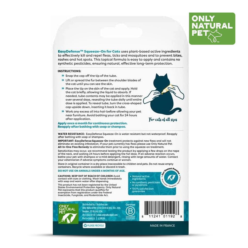Natural Flea and Tick Prevention for Cats Squeeze-On Drops A145995