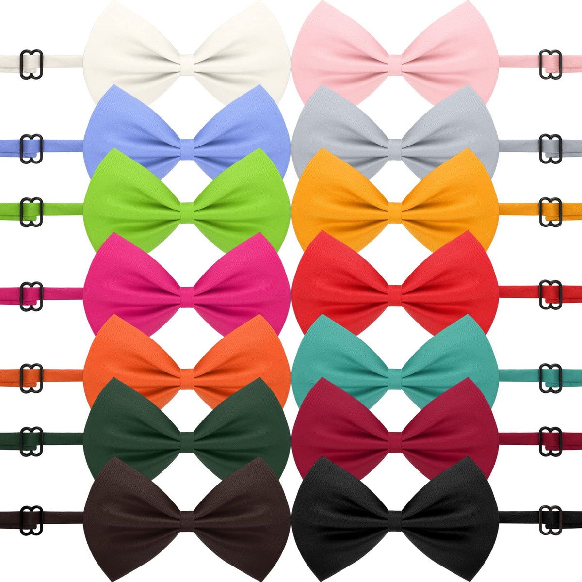120 Pcs Dog Bow Ties with Adjustable Collar J89768