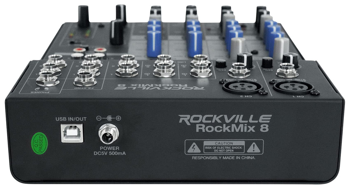 15" Powered PA Speaker Pair with 8 Mixer M96039