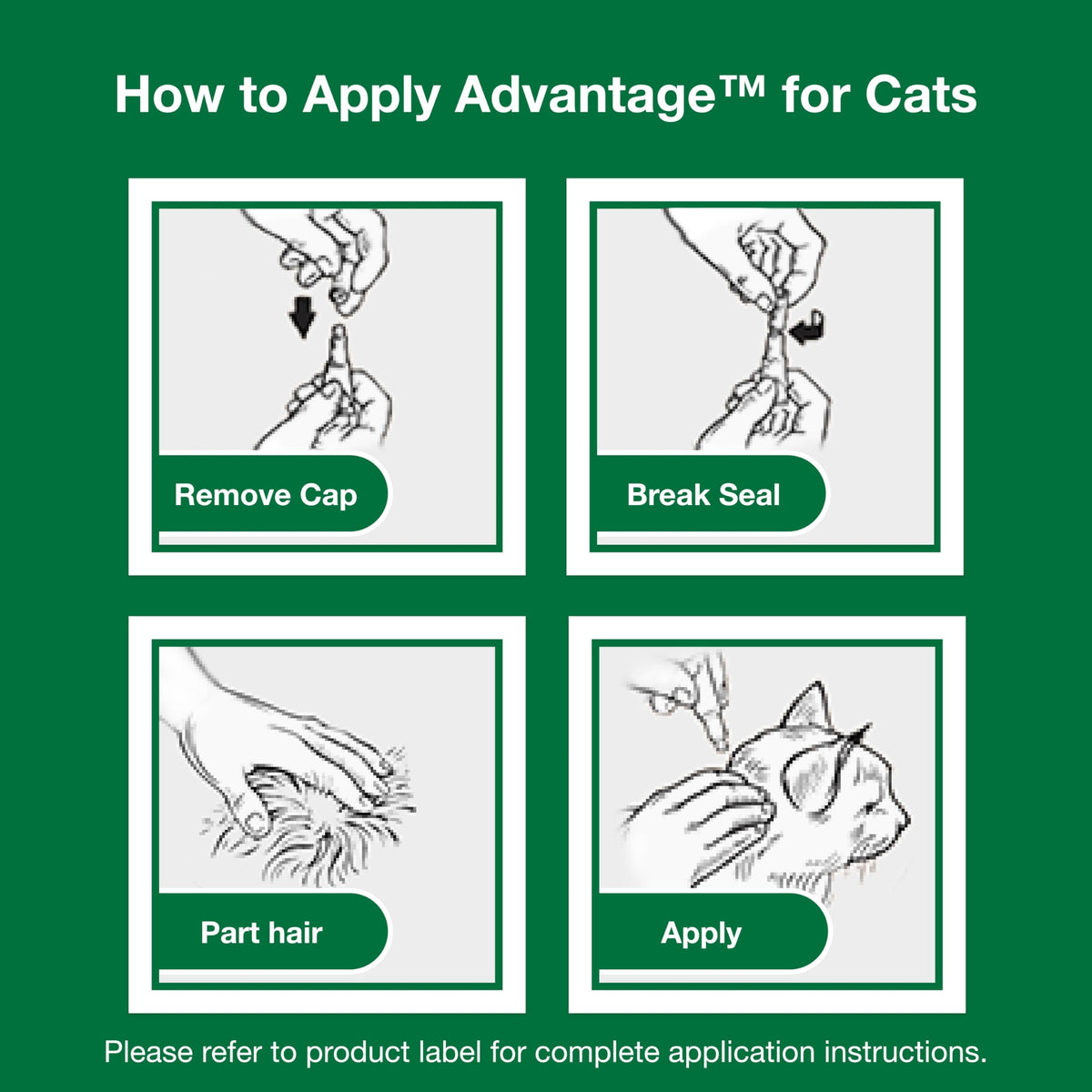 Topical Cat Flea Treatment and Prevention for Large Cats Over 9 lbs U862