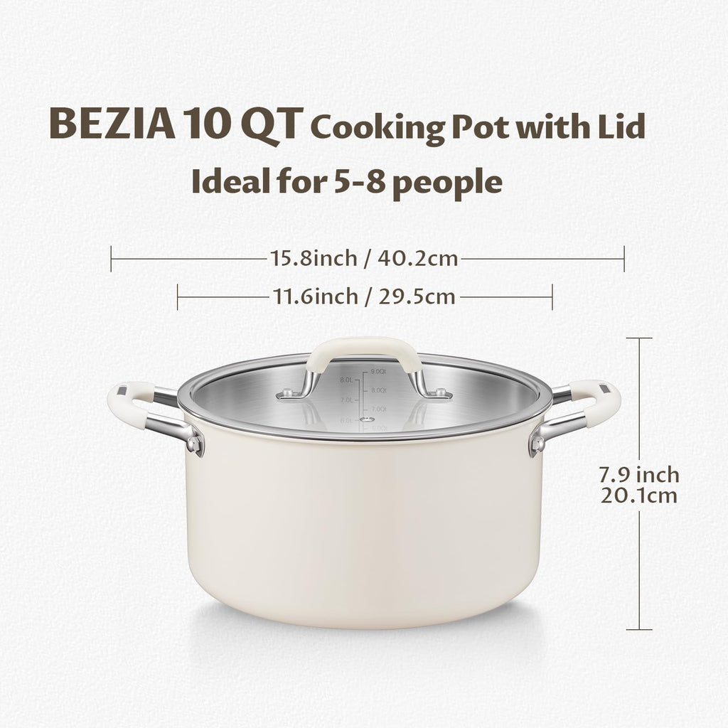 10QT 3-Ply Stainless Steel Stock Pot with Lid D935260