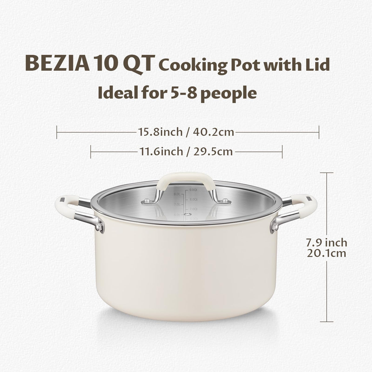 10QT 3-Ply Stainless Steel Stock Pot with Lid D935260