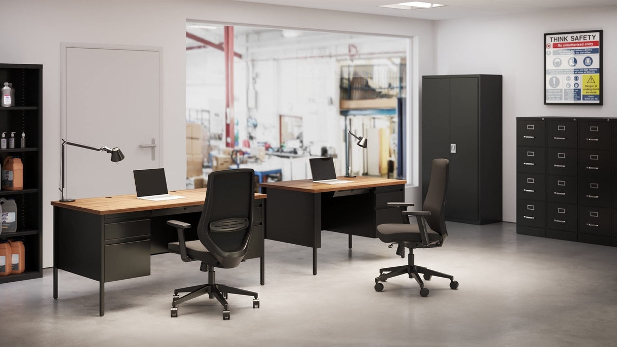 4 Drawer Letter Width Vertical File Cabinet Black Y344584