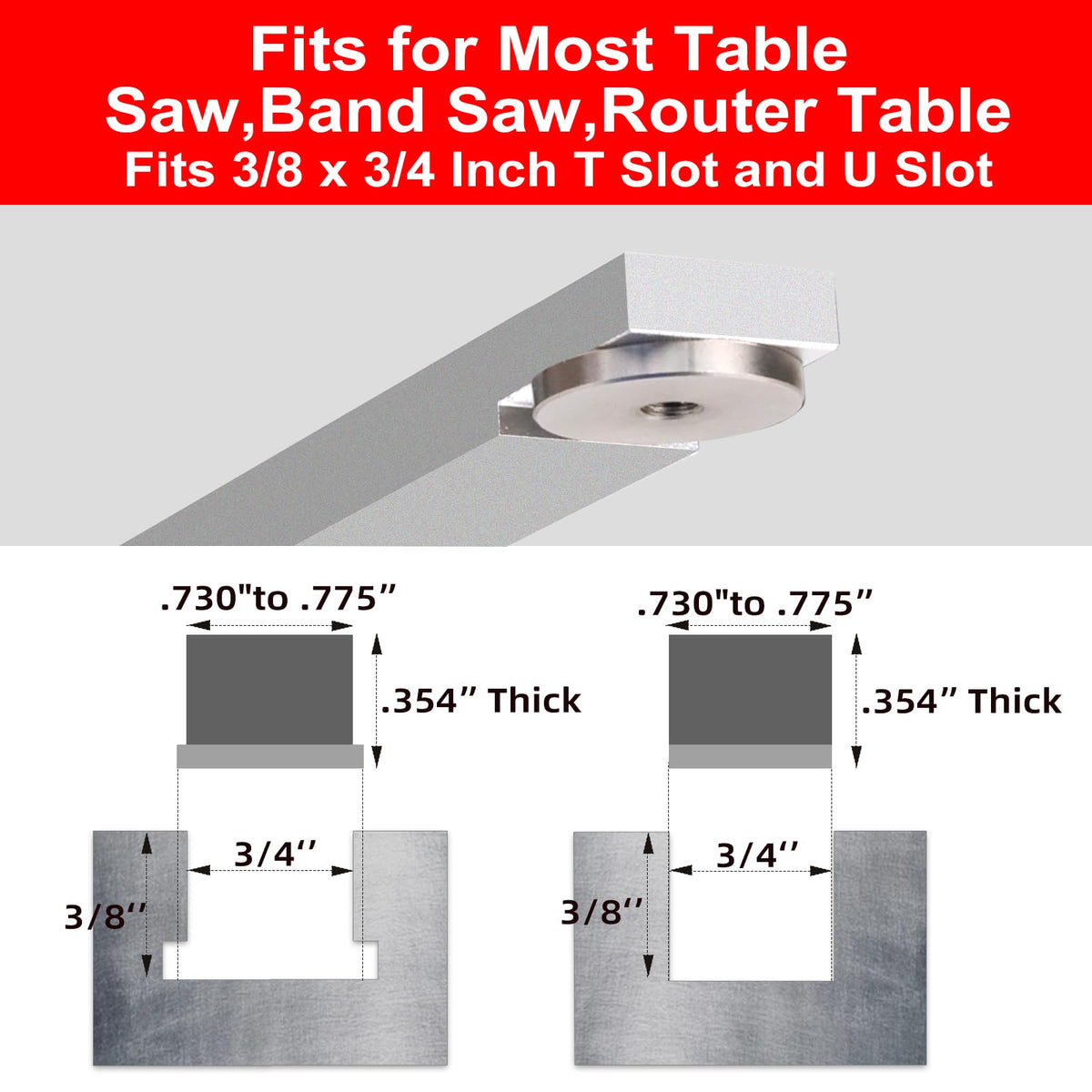 Table Saw Miter Gauge with Micro Adjust Flip Stop B233307