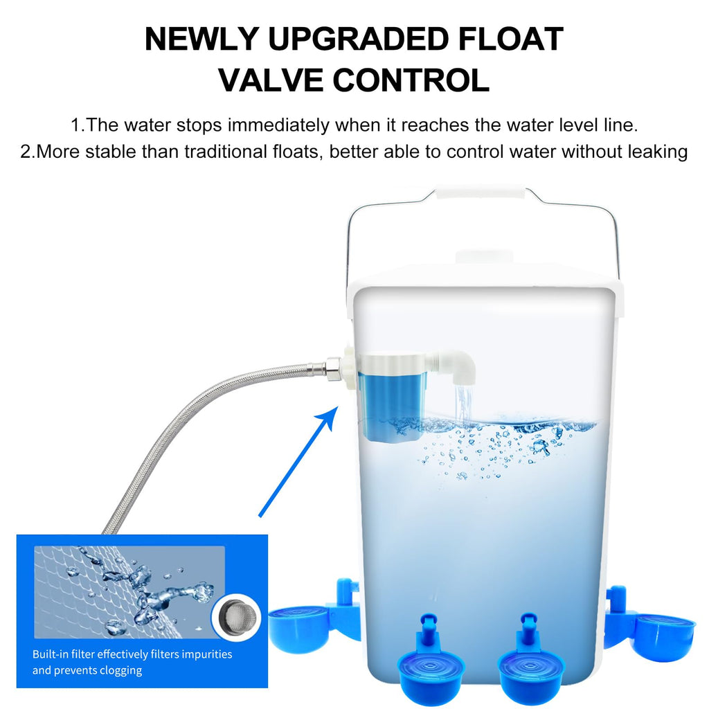 3 Gallons Automatic Poultry Waterer with Hose Attachment V612999