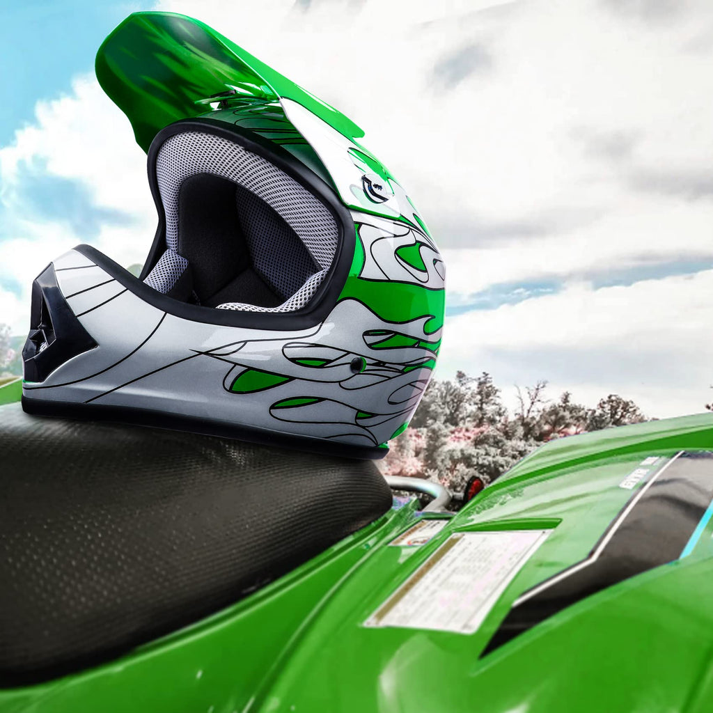 Youth Kids Motocross Helmet with Goggles and Gloves Z6627