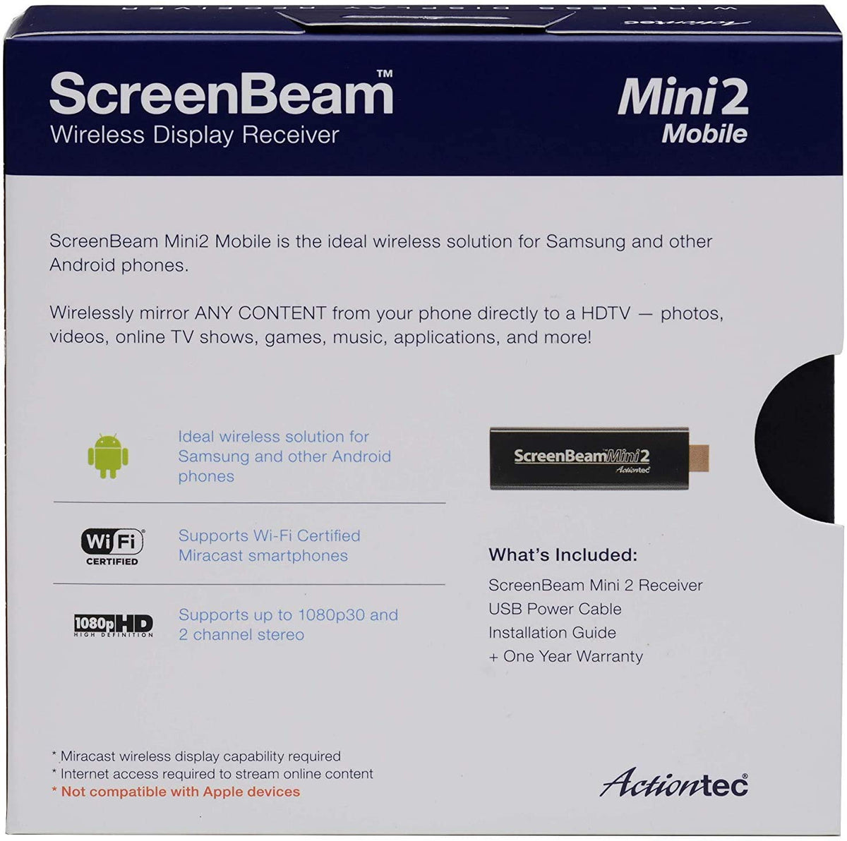 Wireless Display Adapter with Miracast, HDMI Connector S233