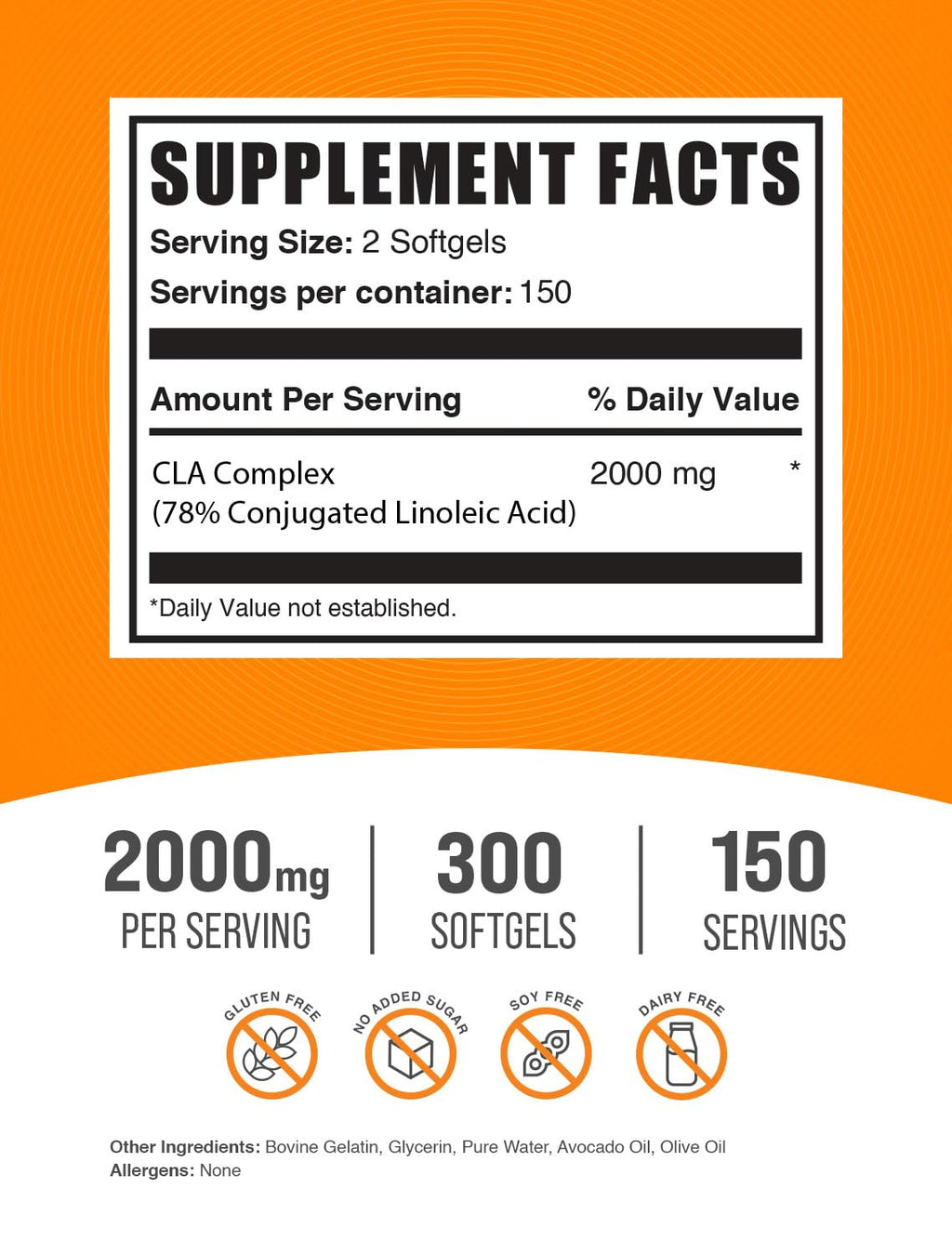 CLA 2000mg Fish Oil 1000mg Softgels F83798