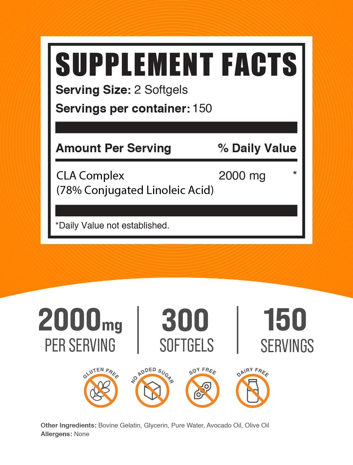 CLA 2000mg Fish Oil 1000mg Softgels F83798