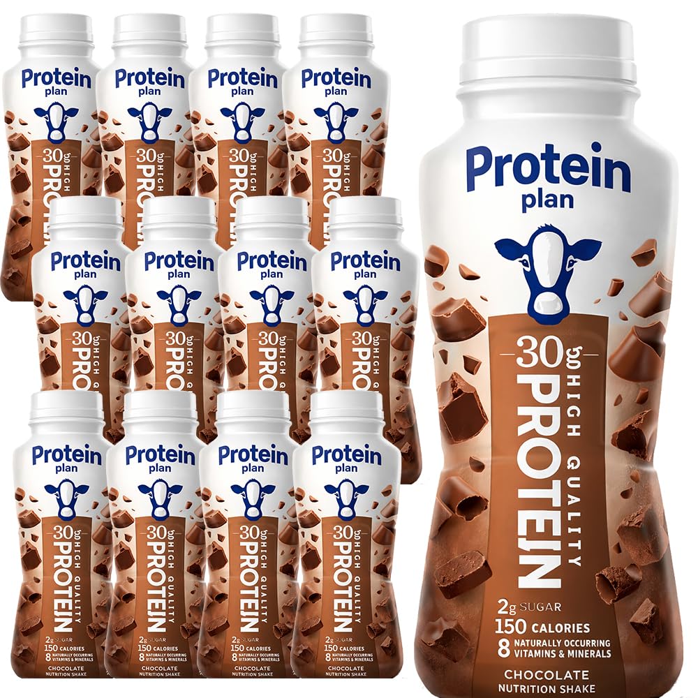 Chocolate High Protein Shake 30g Protein 12 Pack Bottles B661