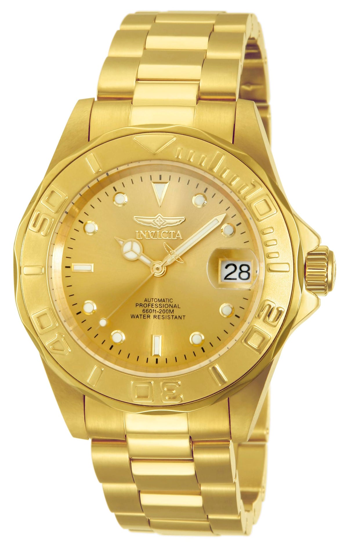 Gold Dial Stainless Steel Watch T194
