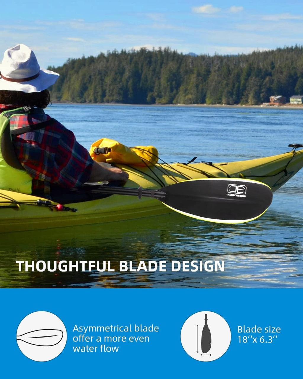 Adjustable Fishing Kayak Paddle with Paddle Leash L524