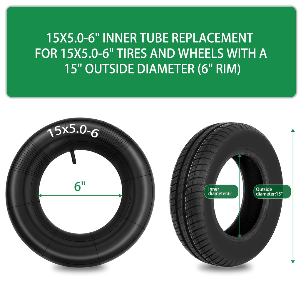 15x6.00-6 Inner Tube with TR-13 Straight Valve Stem X1182