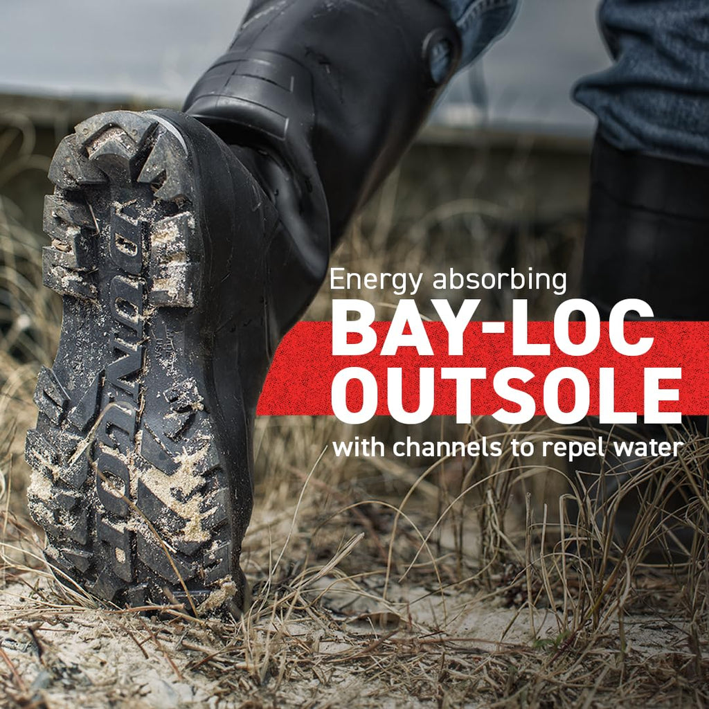 Black PVC Waterproof Steel Toe Rubber Boots K121