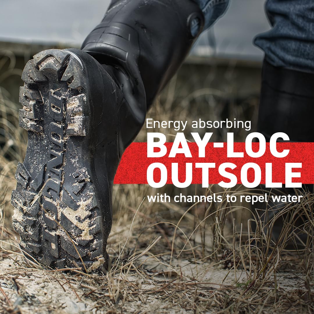Black PVC Waterproof Steel Toe Rubber Boots K121