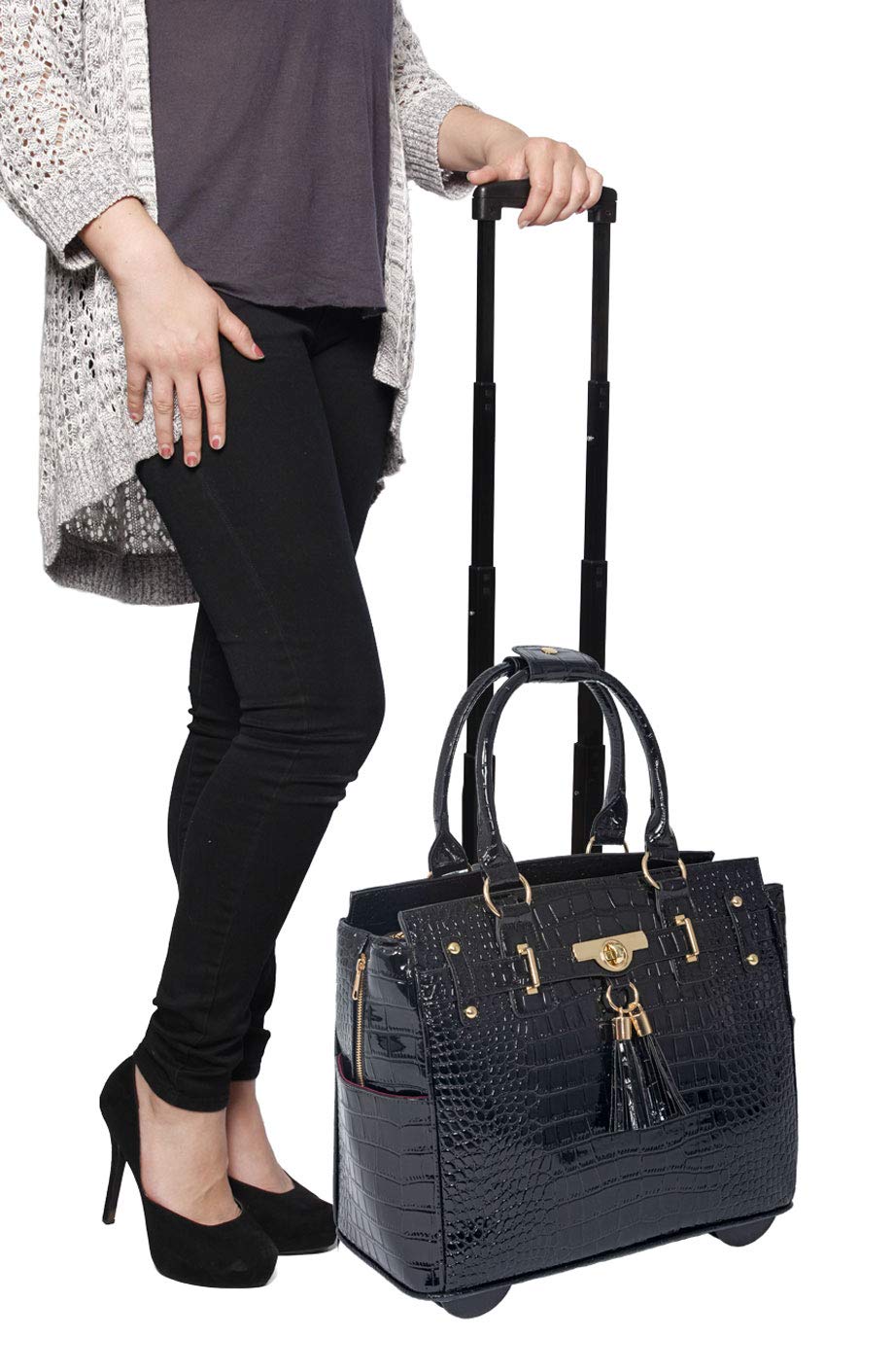 Rolling Laptop Bag for Women T951