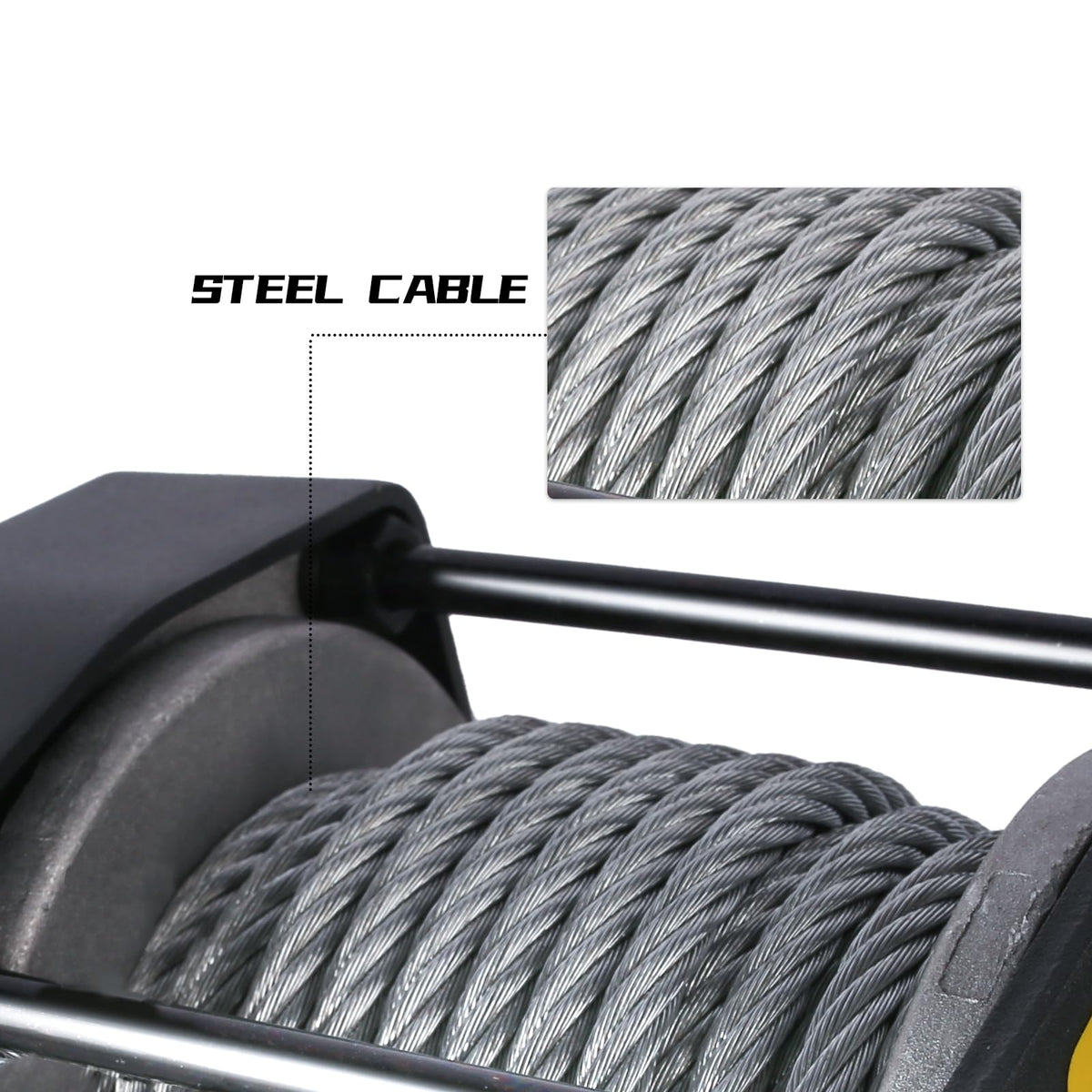 3000 lb 12V DC Electric Winch with Wireless Remote and Corded Control J201