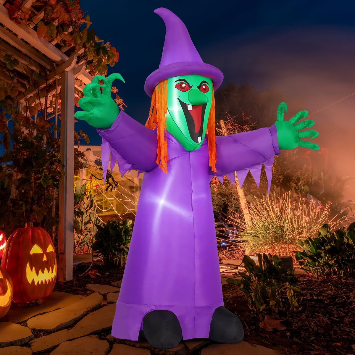 8FT Purple Halloween Inflatables with LEDs D953170