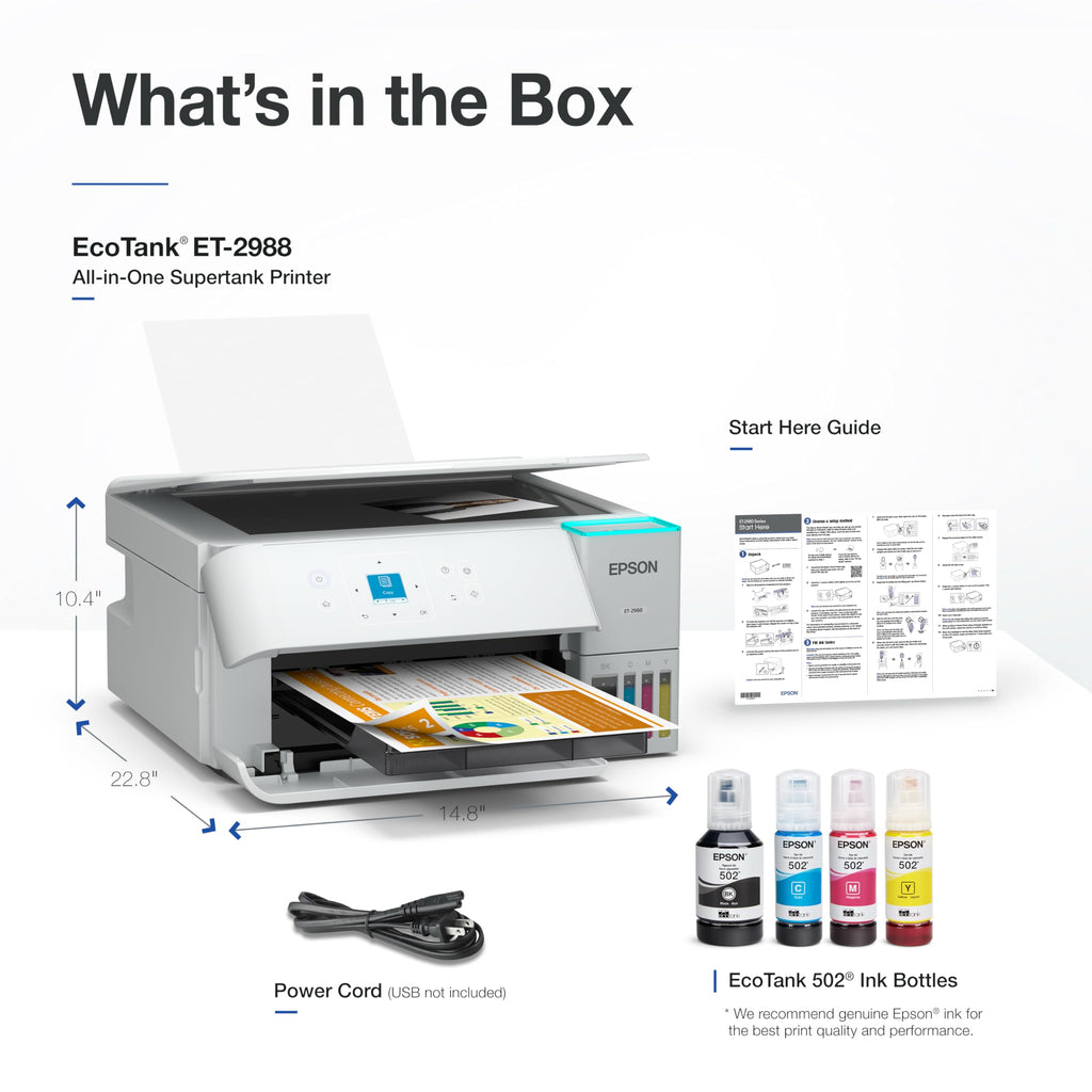 Wireless All-in-One Color Supertank Printer T6364