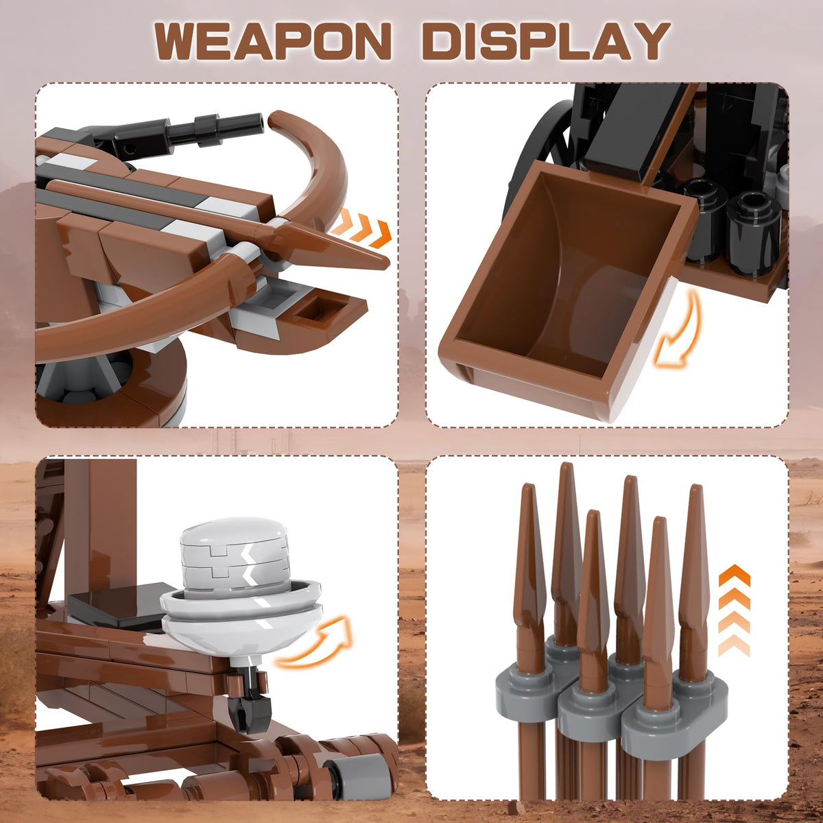 564 Pcs Medieval Weapons Building Block Set T63382