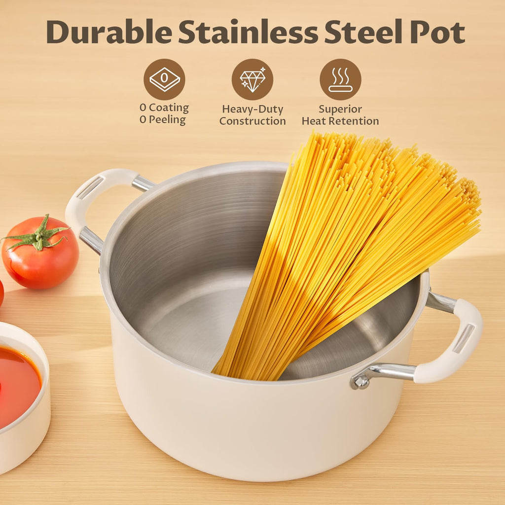 10QT 3-Ply Stainless Steel Stock Pot with Lid D935260