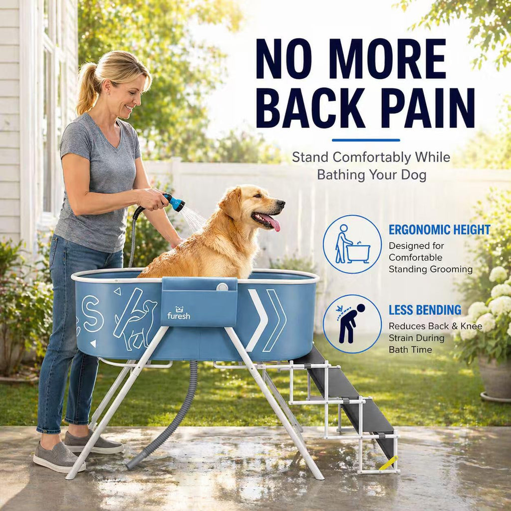 Foldable Dog Washing Station with Stairs M762572