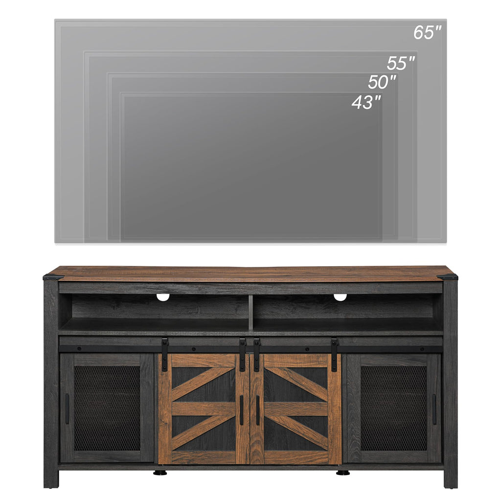 Dark Walnut Black Entertainment Center H47257