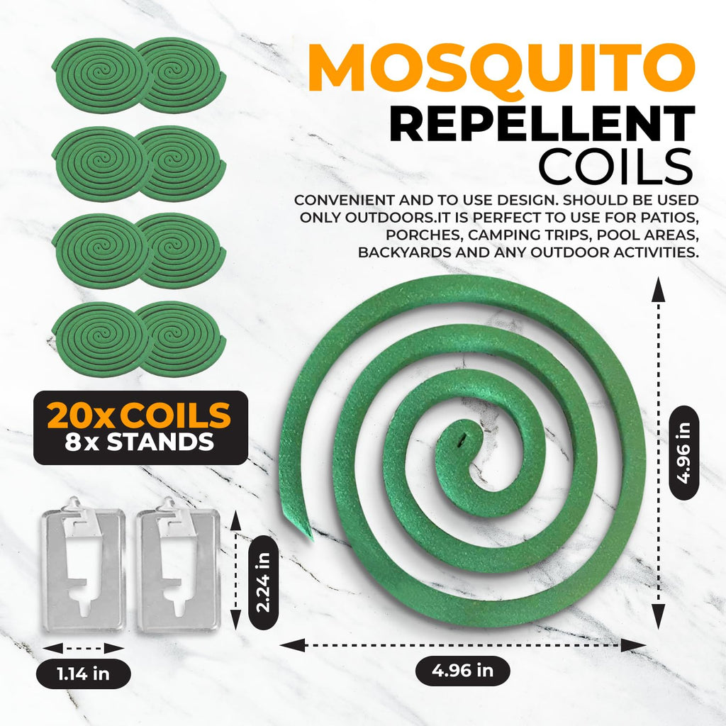 Mosquito Repellent Coils 20 Coils 8 Coil Stands N2128