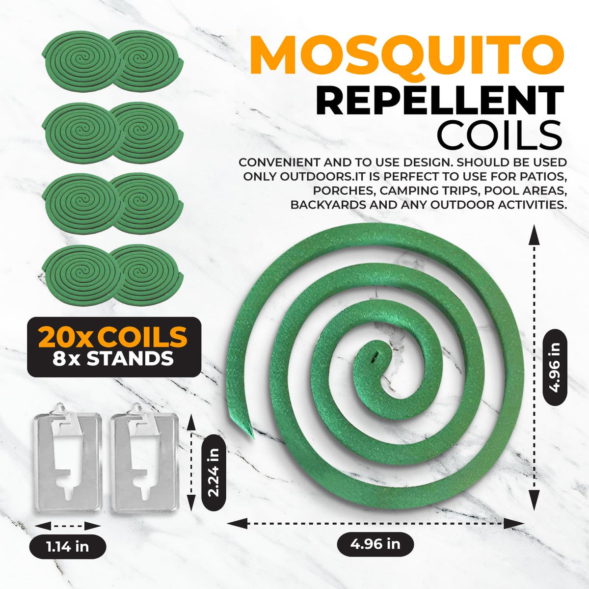 Mosquito Repellent Coils 20 Coils 8 Coil Stands N2128