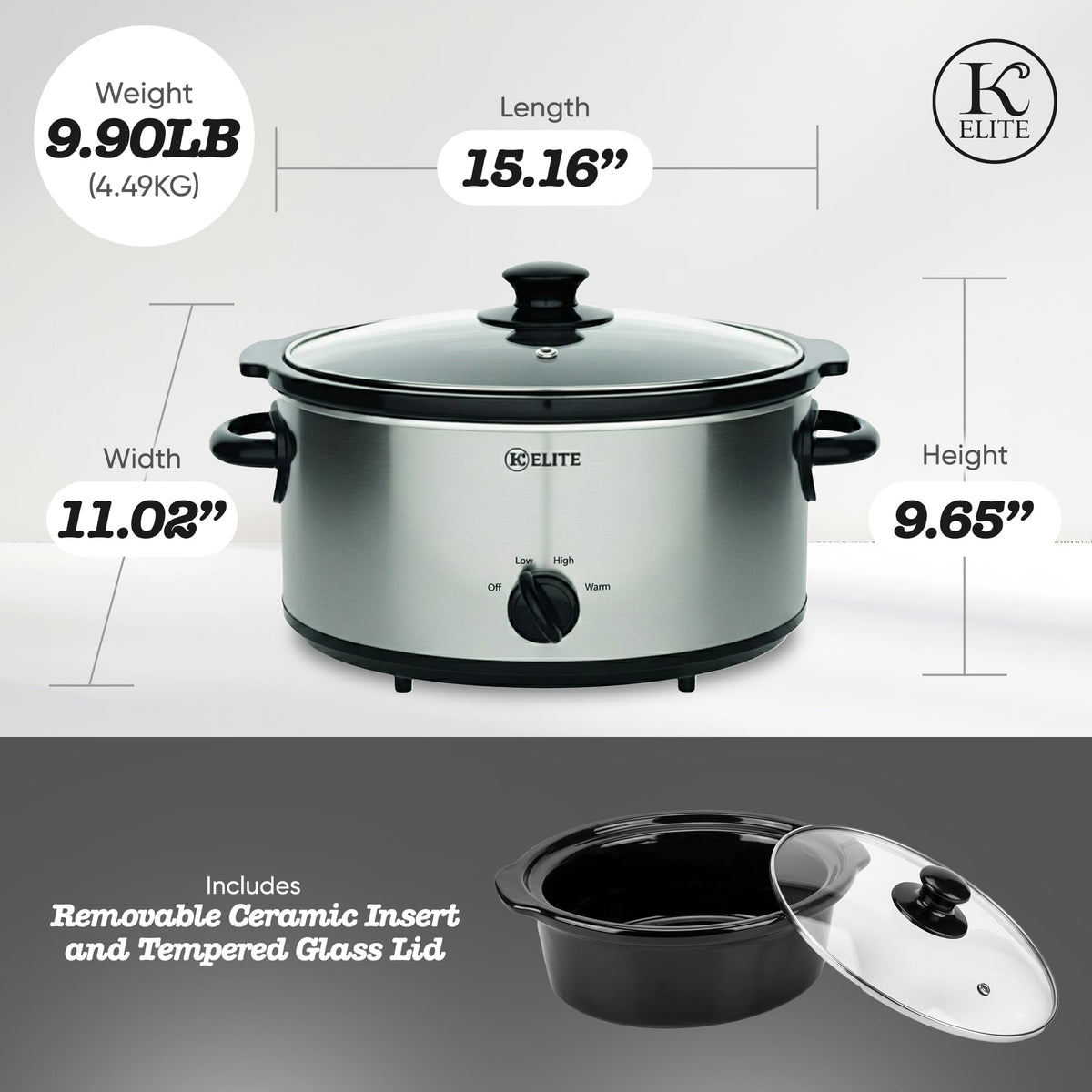 Stainless Steel 5 Quart Slow Cooker M36273