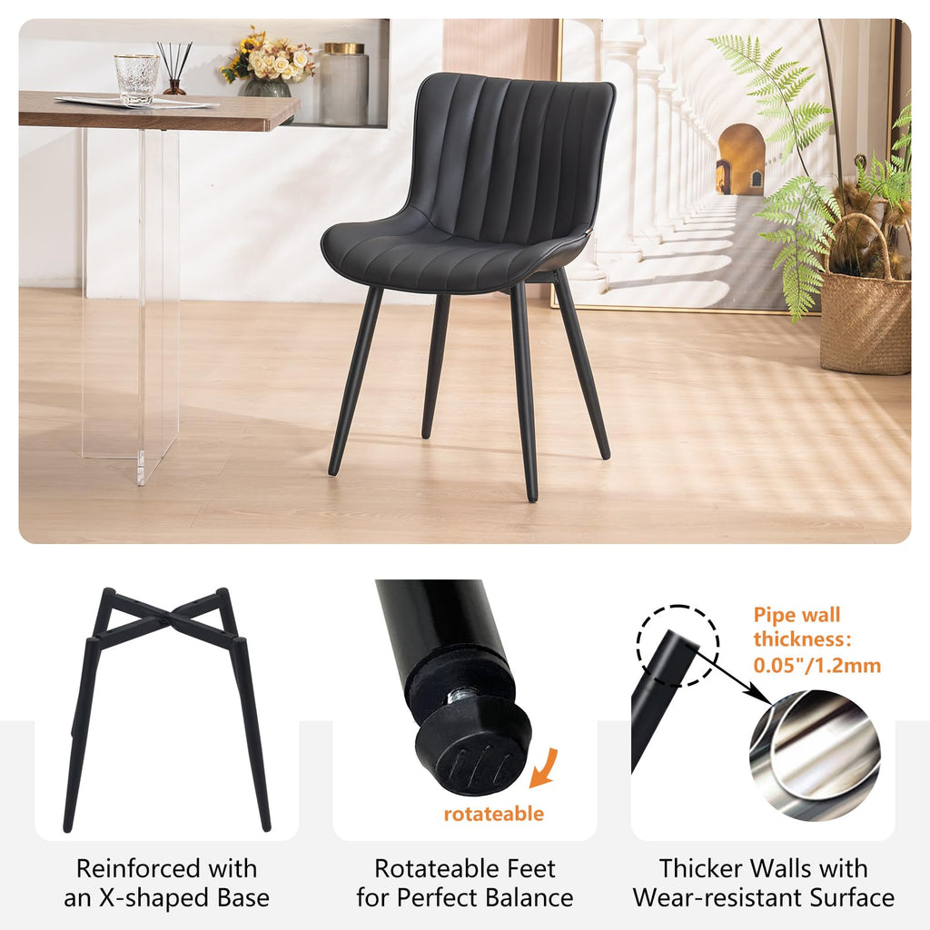 Black Dining Chairs Set of 2 P48741