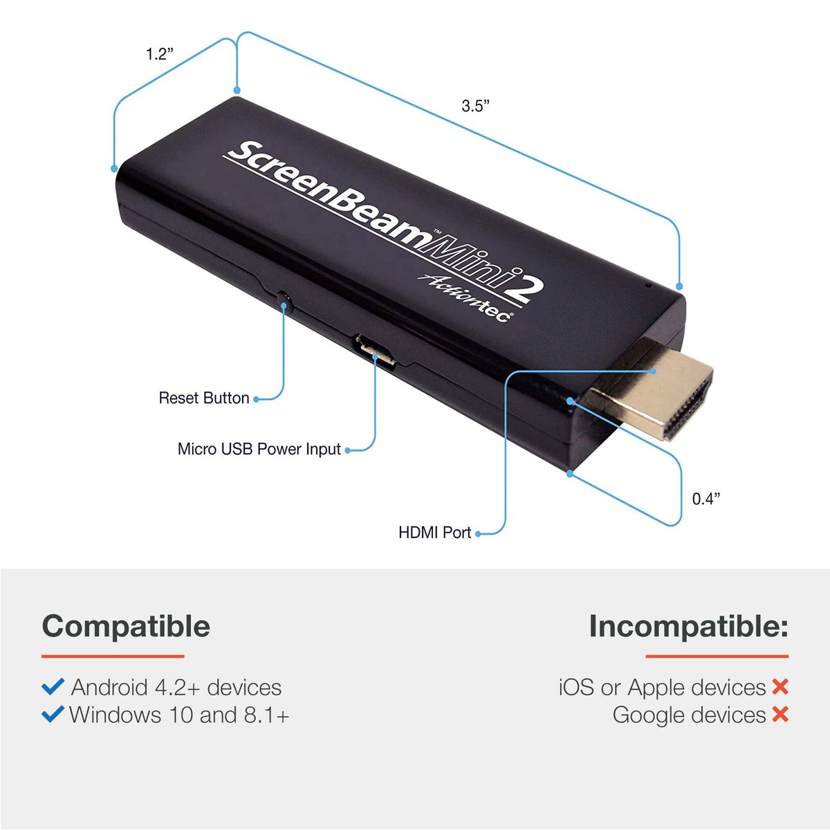 Wireless Display Adapter with Miracast, HDMI Connector S233