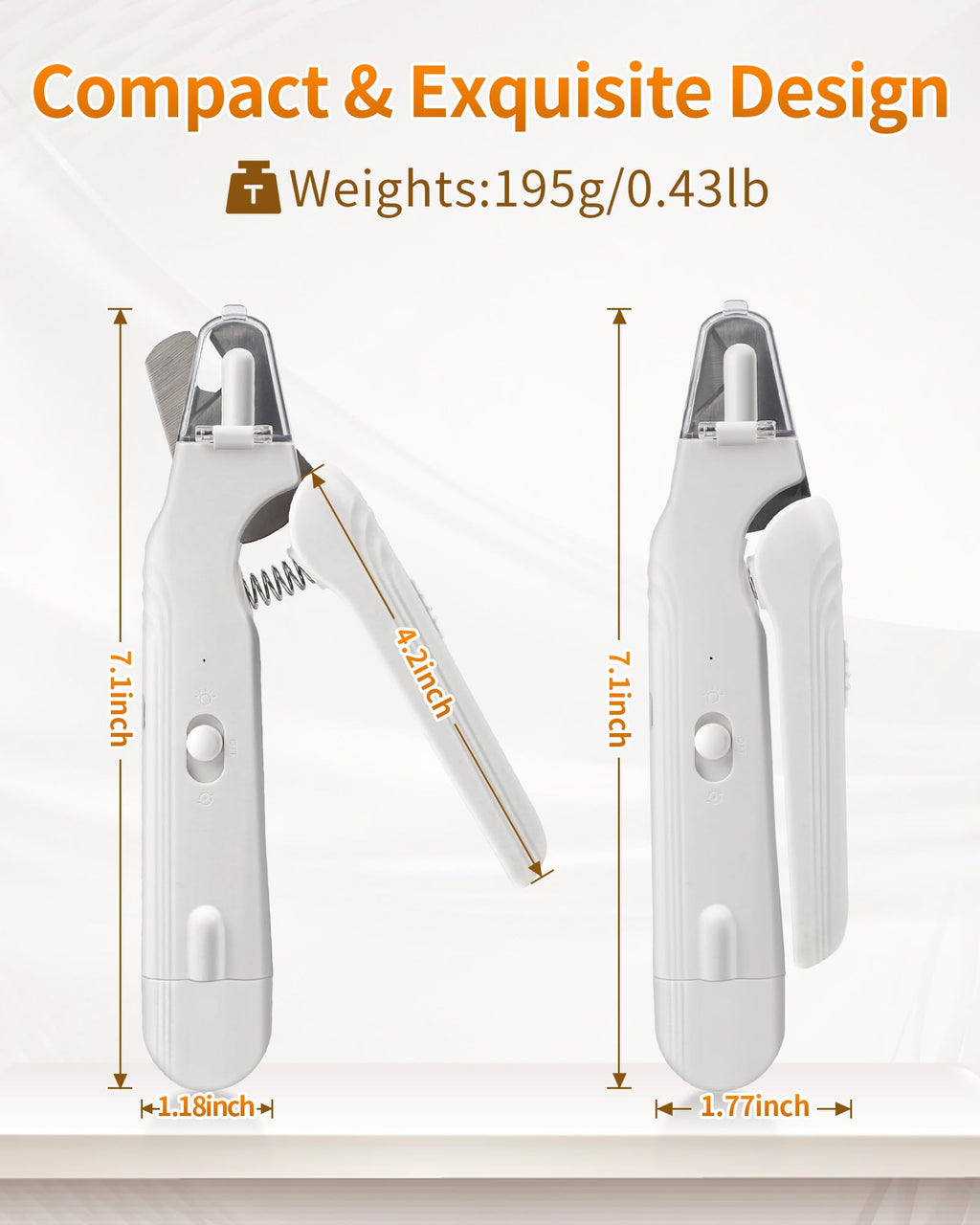 2-in-1 Dog & Cat Nail Clippers & Grinder with LED Light E524177