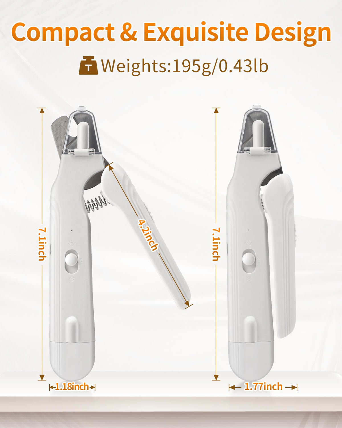 2-in-1 Dog & Cat Nail Clippers & Grinder with LED Light E524177
