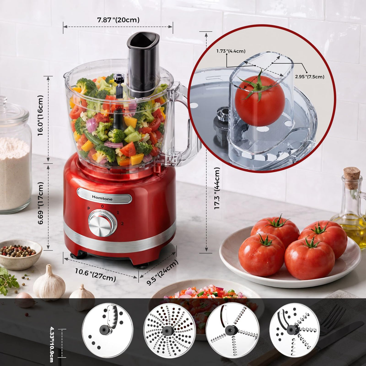 16 Cup Red Food Processor U652