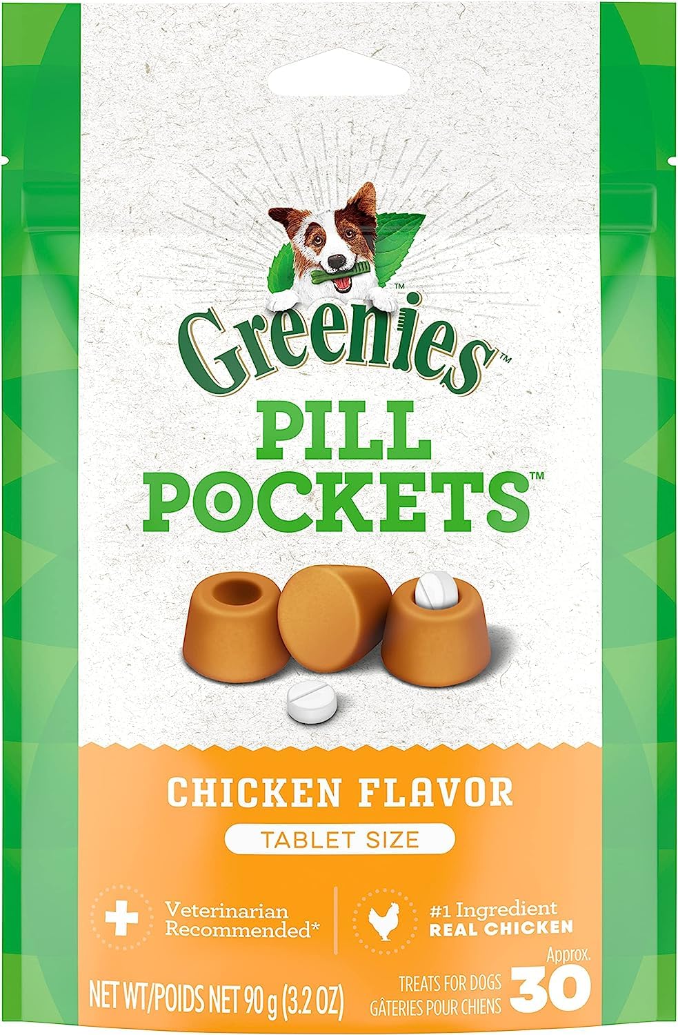 Chicken Dog Treats 30 Count Pack of 6 E730