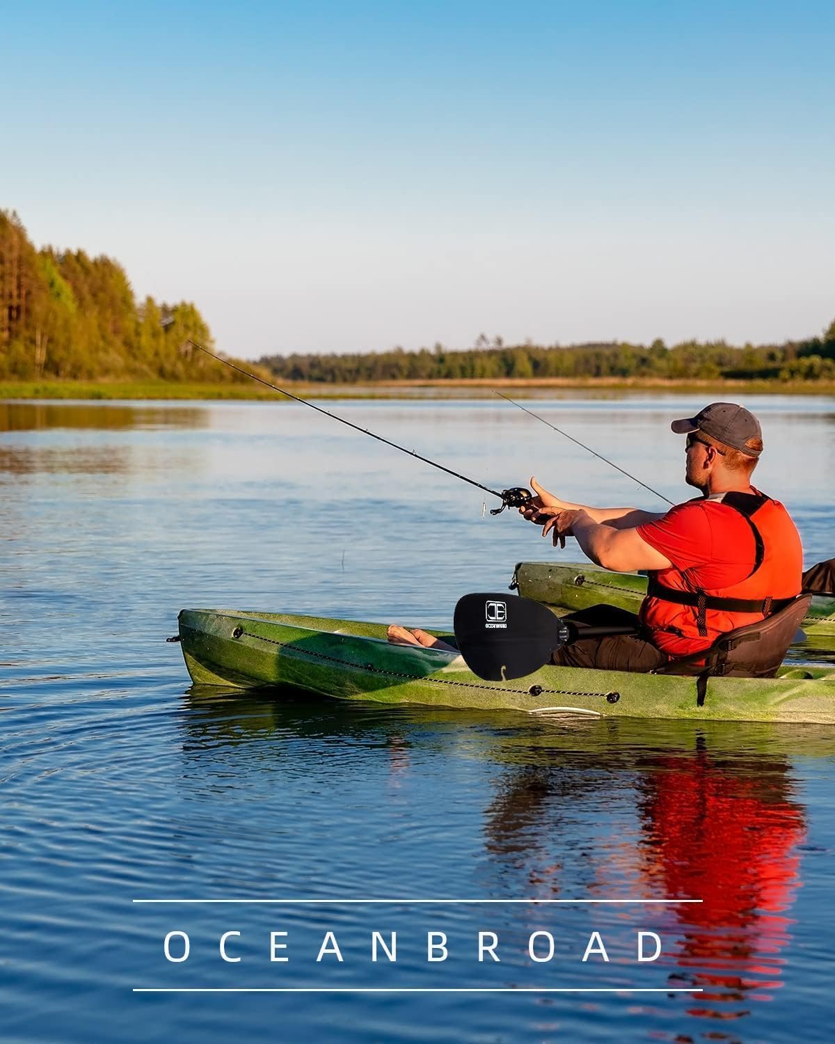 Adjustable Fishing Kayak Paddle with Paddle Leash L524