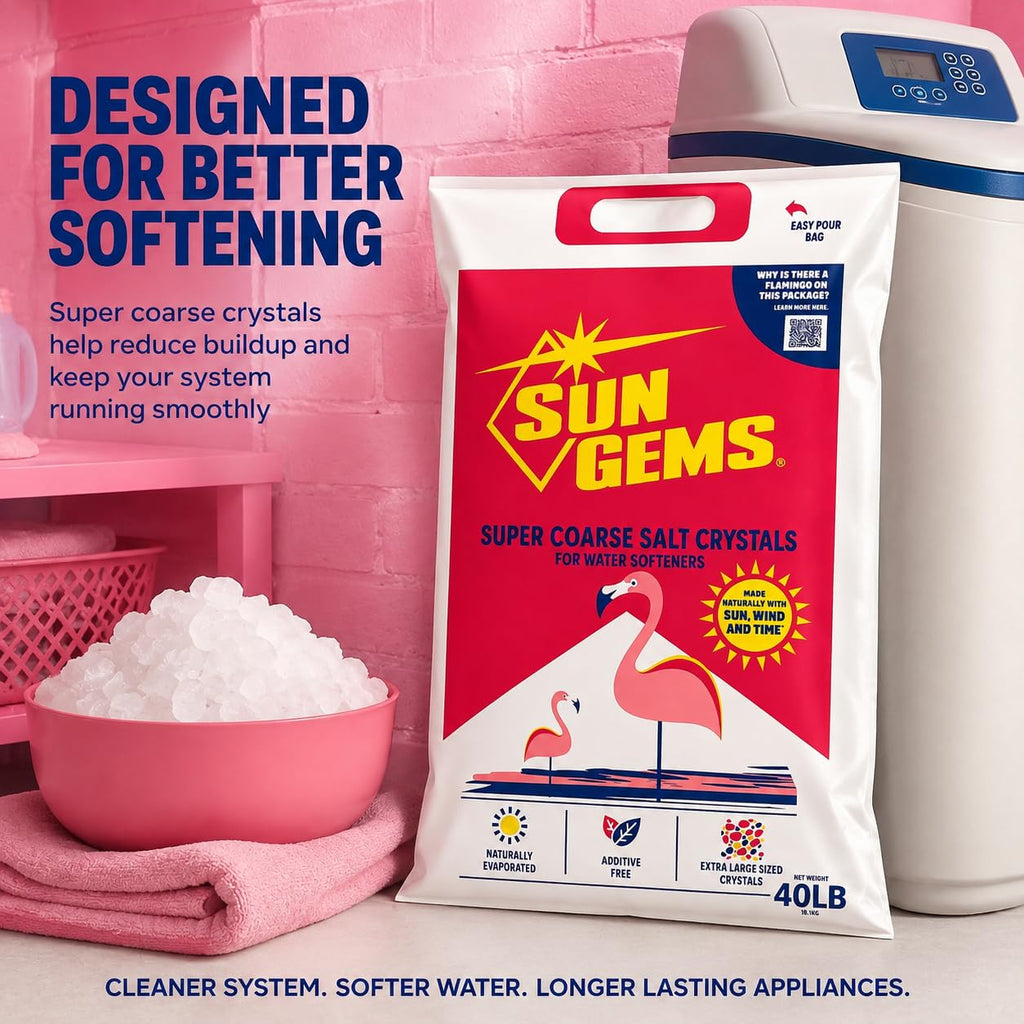 Super Coarse Water Softener Salt Crystals 40 lb Additive Free U6157